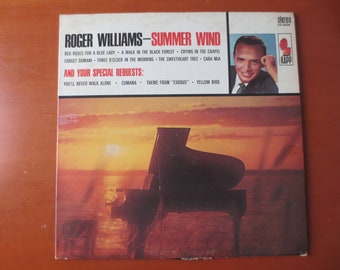 Roger Williams Summer Wind Vinyl Record - 1965 Jazz Album