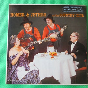 Vintage Records, HOMER and JETHRO, At the COUNTRY Club, Comedy Records, Novelty Records, Vintage Vinyl, Vinyl, Vinyl Albums, 1960 Records