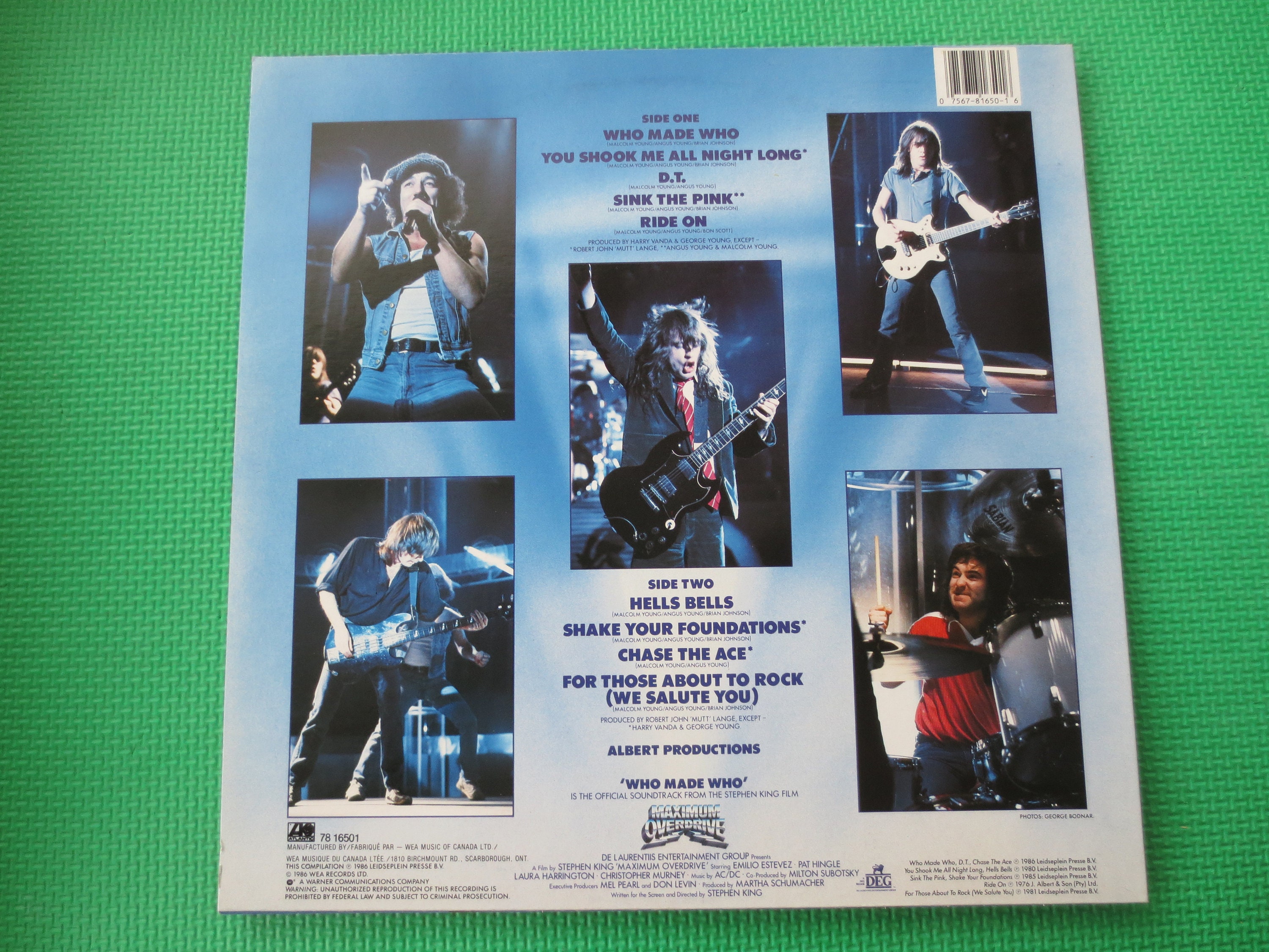 AC/DC - Who Made Who Vinyl Record - 1986 Rock LP - Etsy Canada