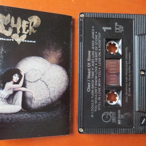 Fitas cassete, CHER, HEART of Stone, fita CHER, fitas cassete Cher, álbum Cher, fita cassete, disco Cher, cassete de música pop, música cassete