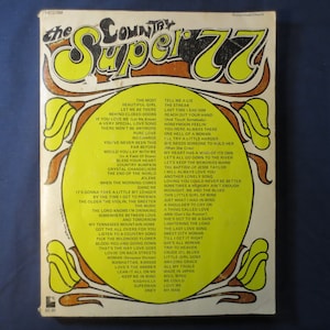 Vintage Books, COUNTRY Sheet Music, SHEET MUSIC Books, Super Country 77, Music Books, Classic Country Book, Songbook, Vintage Music Book