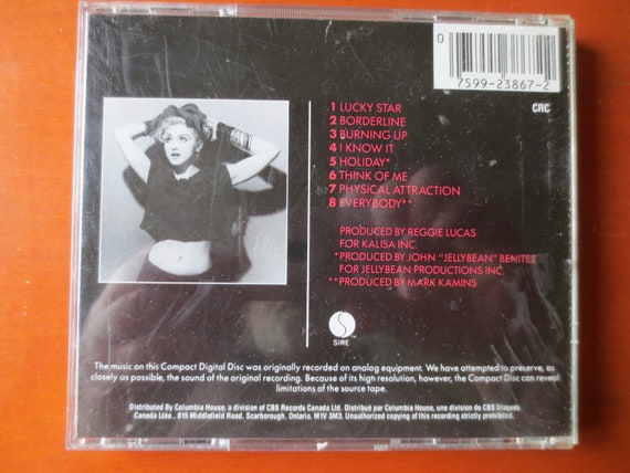 Vintage Madonna Debut Album CD - 1983 Pop Rock - Etsy