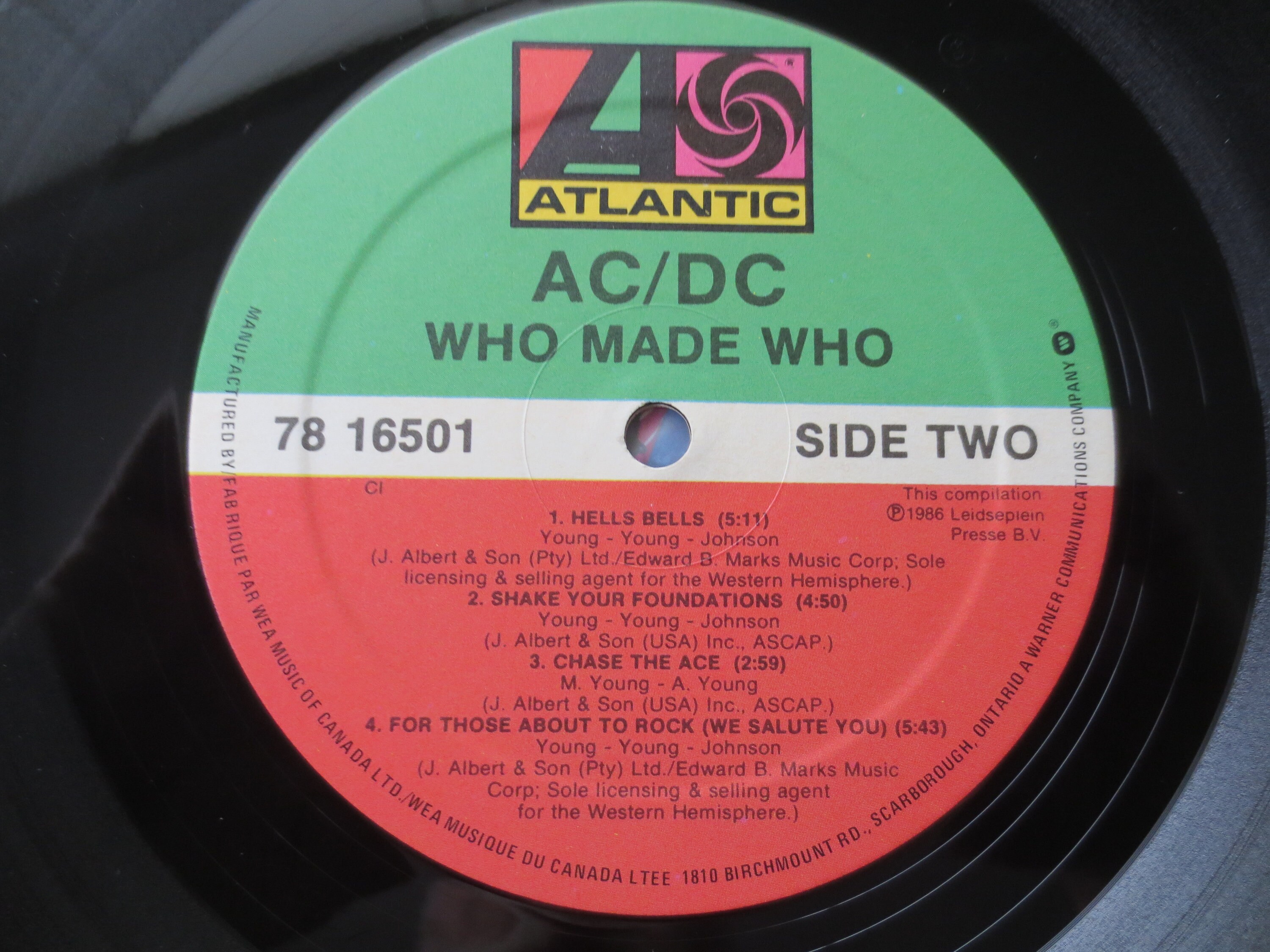 AC/DC - Who Made Who Vinyl Record - 1986 Rock LP - Etsy Australia