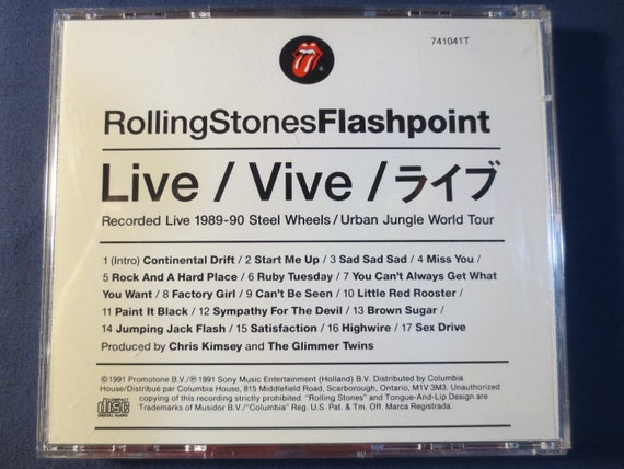 The Rolling Stones – Flashpoint (1991) CD - Etsy