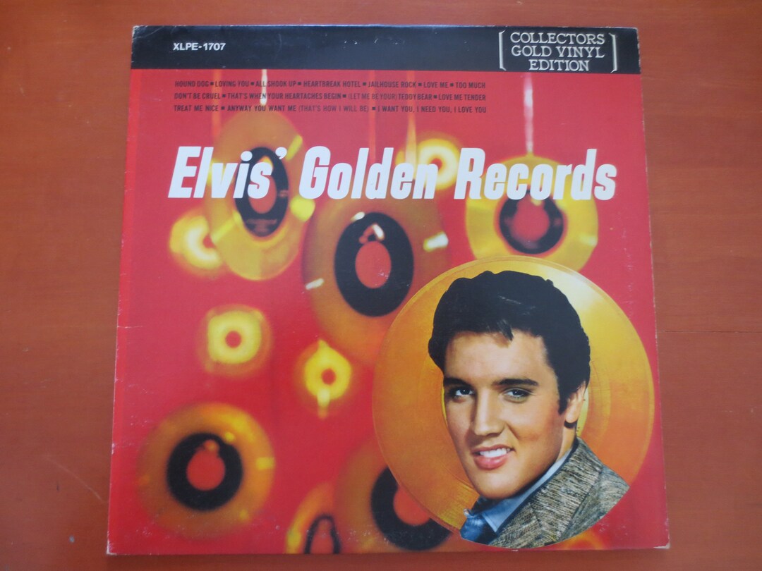Vintage Records ELVIS PRESLEY GOLD Vinyl Golden Records Etsy