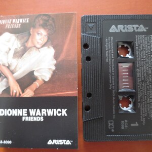 Vintage Cassette, DIONNE WARWICK, FRIENDS, Dionne Warwick Tape, Dionne Warwick Album, Pop Music Tape, Tape Cassette, Cassette, 1985 Cassette