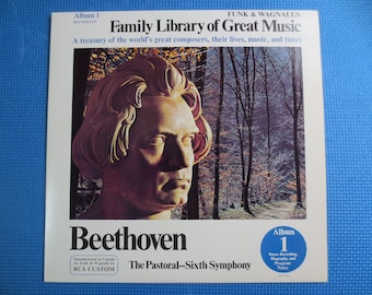 vintage Beethoven LP - Funk and Wagnalls 1977 Album classique