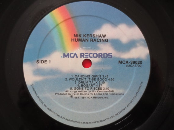 NIK KERSHAW, Human Racing, Vintage Album, 1983 Record, Vinyl Lp