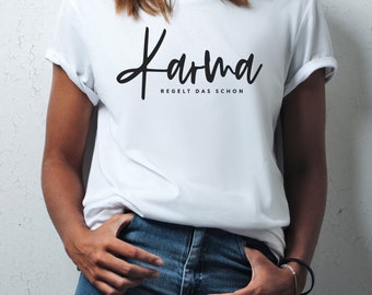 Karma will take care of that Fear Wear Women's Slub T-Shirt | round neck | statement shirt | Fashion | gift idea