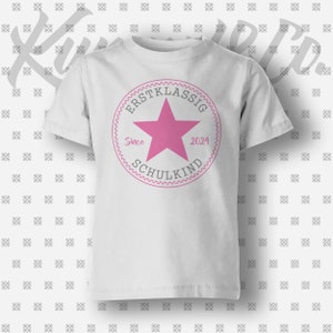 Kinder T-Shirt zum Schulstart / ideales Geschenk zur Einschulung / Für stolze Schulanfänger / T-Shirts für Mädchen Bild 1