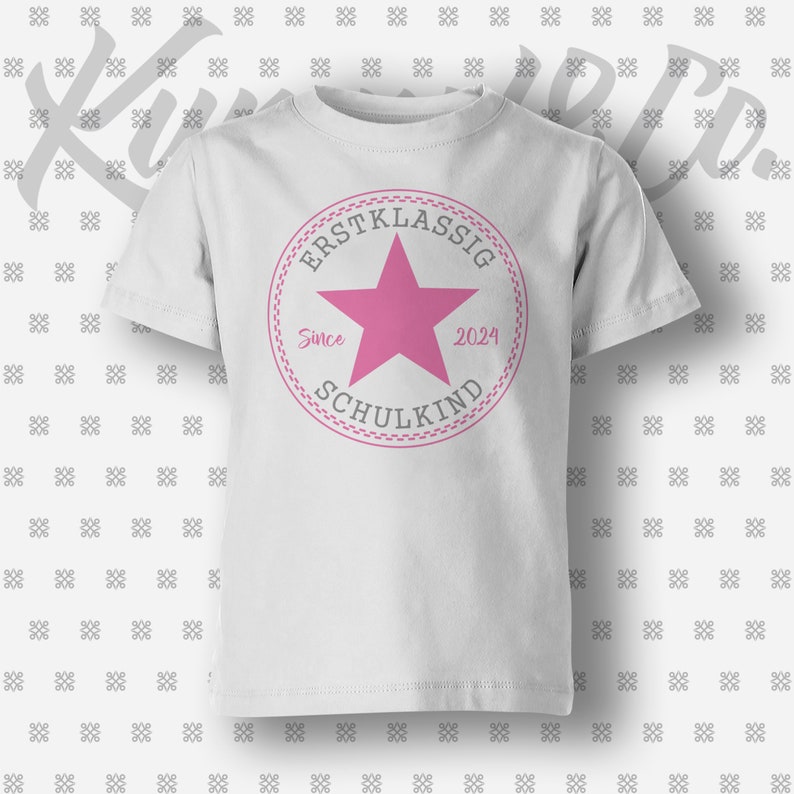 Children's T-shirt for starting school / ideal gift for starting school / for proud school starters / T-shirts for girls image 1