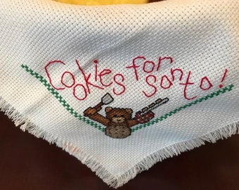 Cookies for Santa - Bread Basket Liner - Christmas Linen