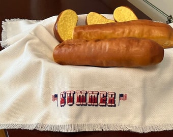 SUMMER Bread Basket Liner - Red, White and Blue with American Flag