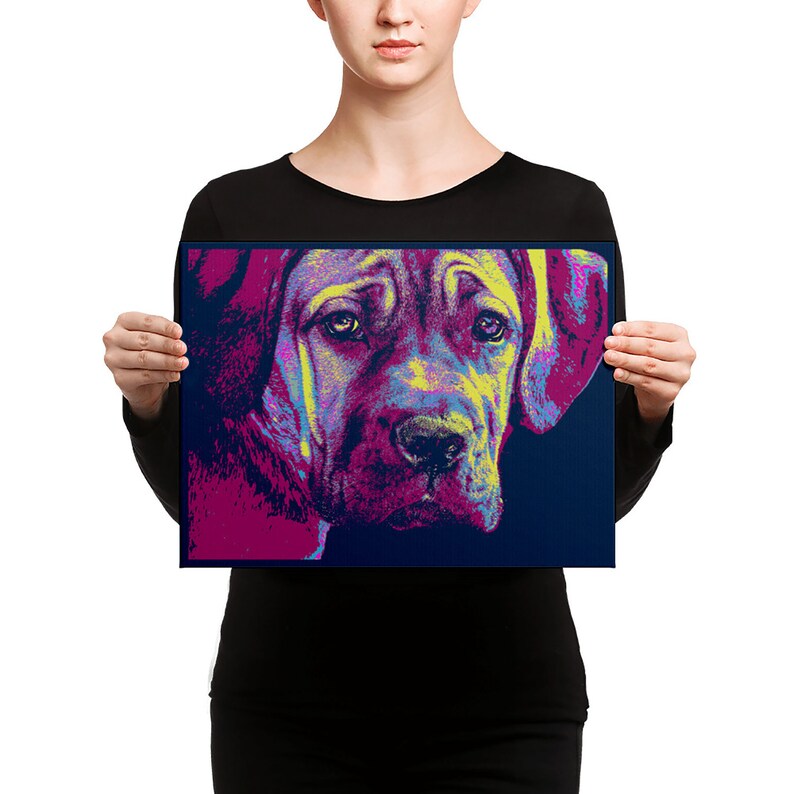 Dog Wall Art Modern Dog Art Canvas Wall Art Dog Art Etsy