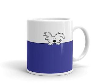 Cute Dog Lover Coffee Mug | Cute Dog Mug | Dog Mug | Blue Dog Mug | Fun Dog  Mug | Dog Lovers Gift