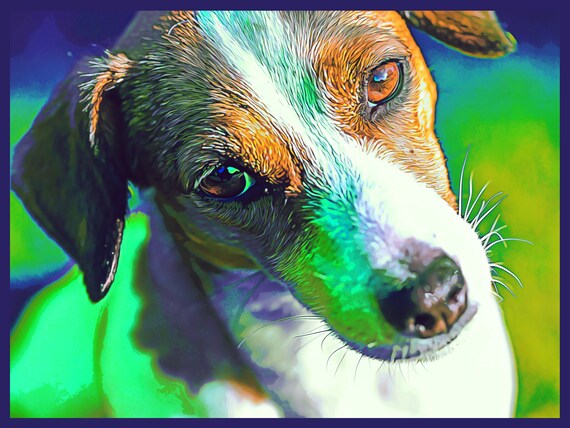 Dog Wall Art Modern Dog Art Canvas Wall Art Dog Art | Etsy