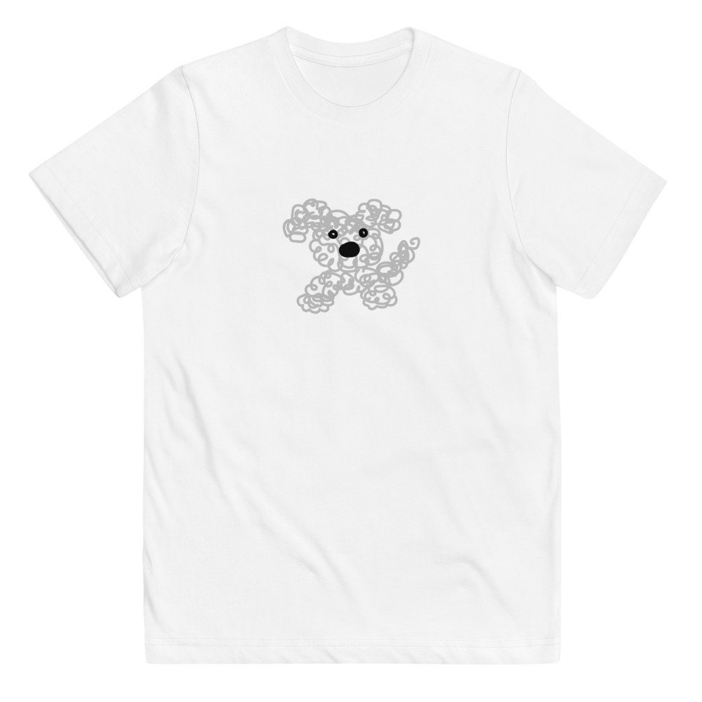 Kids Fluffy Dog T-shirt Cute Dog T-shirt Kids Dog Shirt Dog Doodle Tee ...