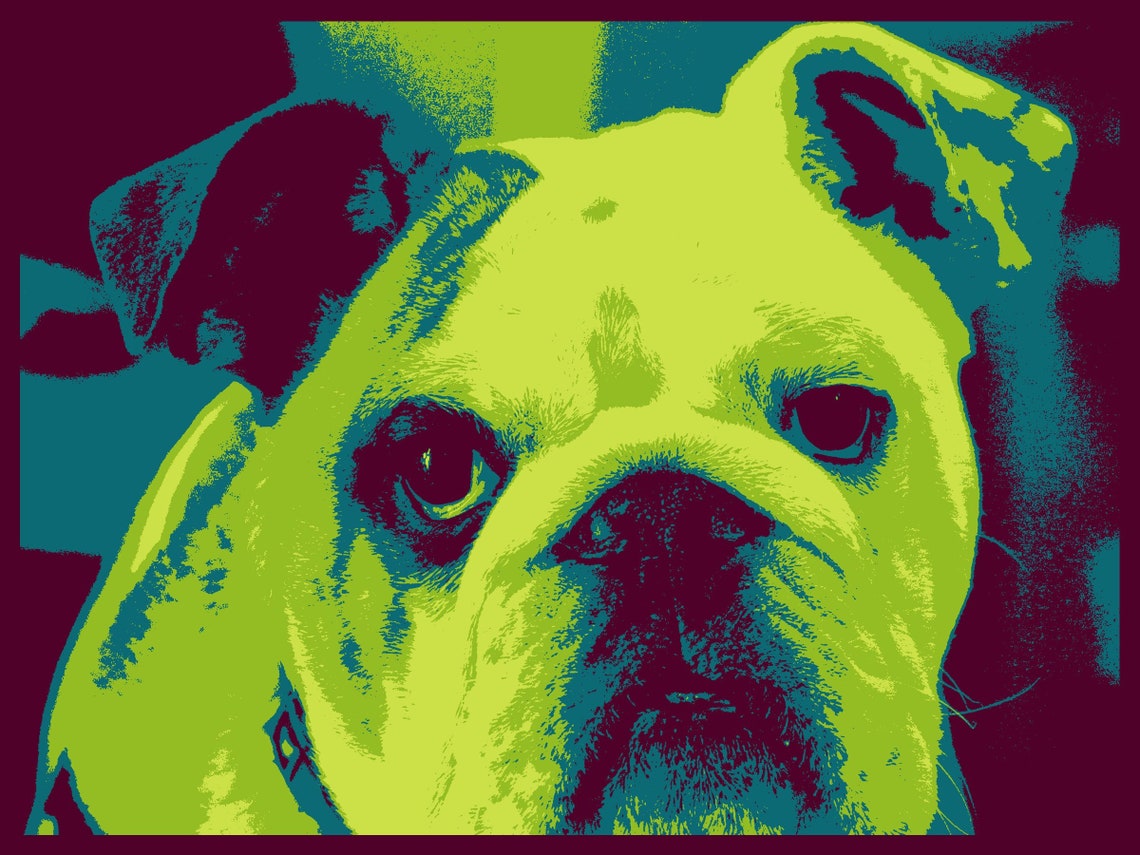 Dog Wall Art Modern Dog Art Canvas Wall Art Dog Art Pop Art Dog Lovers