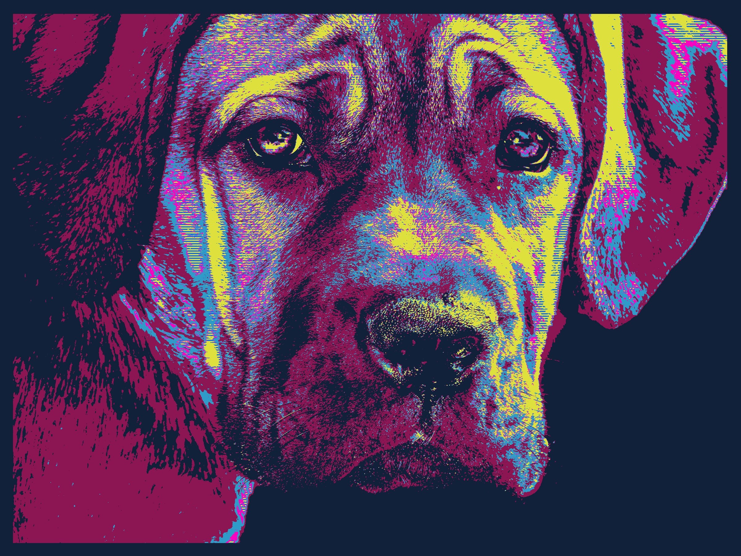 Dog Wall Art Modern Dog Art Canvas Wall Art Dog Art Pop Art Dog Lovers 