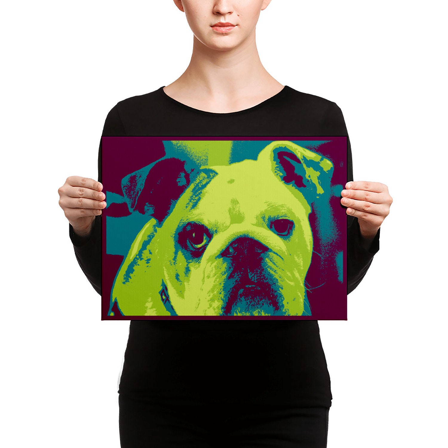 Dog Wall Art Modern Dog Art Canvas Wall Art Dog Art Pop Art Dog Lovers Gift Unique Dog Art