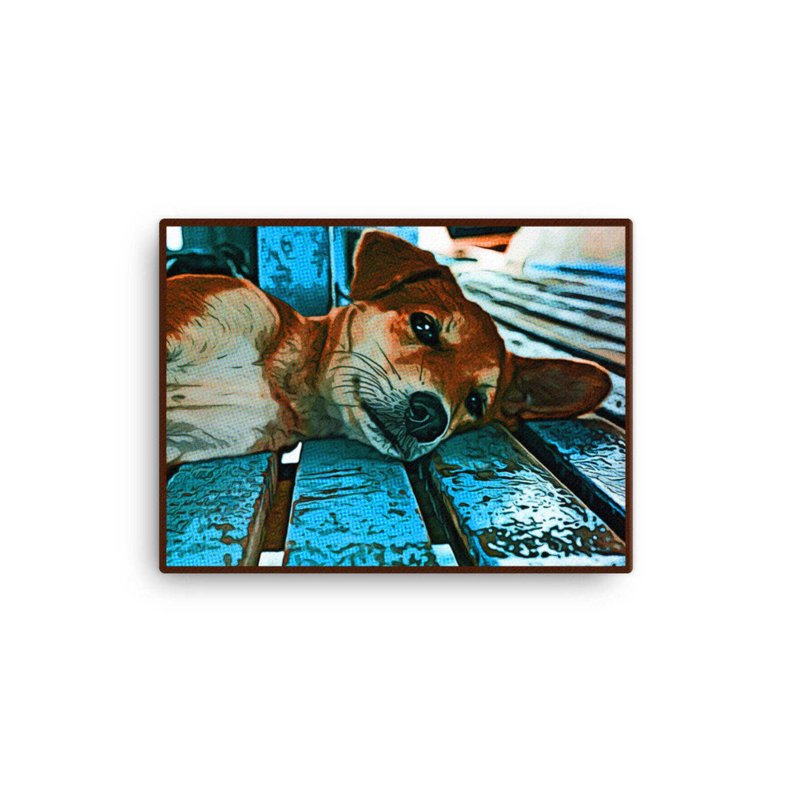 Dog Wall Art Modern Dog Art Canvas Wall Art Dog Art | Etsy