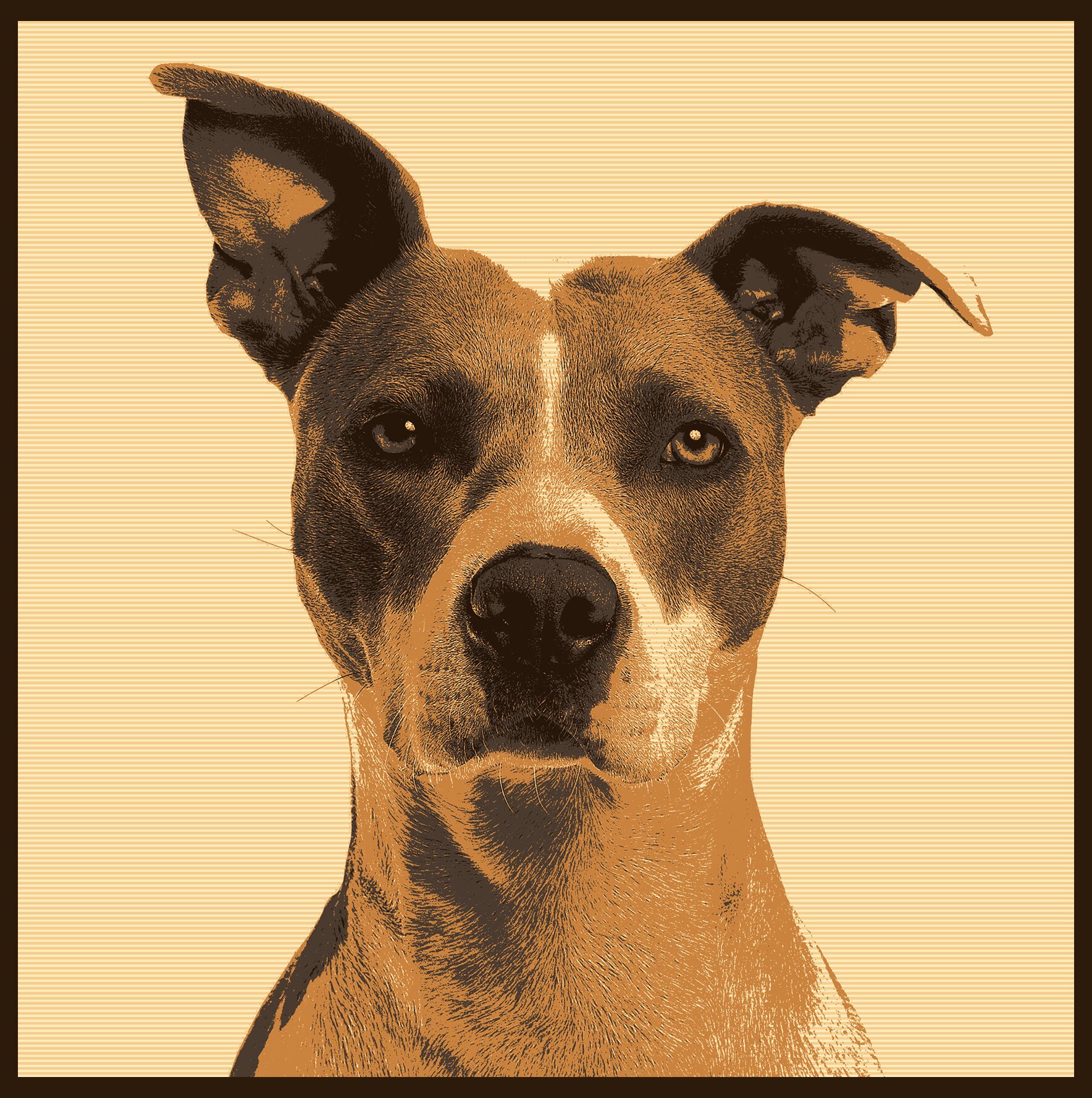 Dog Wall Art Modern Dog Art Canvas Wall Art Dog Art | Etsy