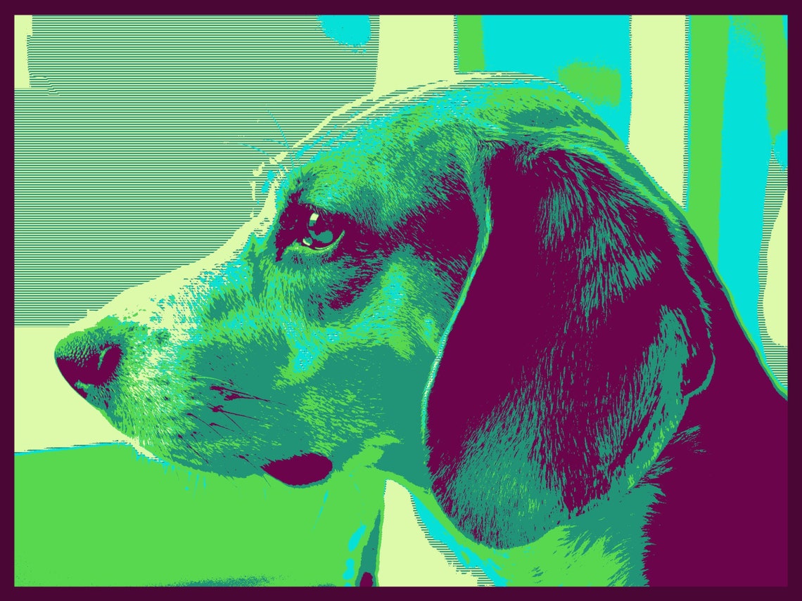 Dog Wall Art Modern Dog Art Canvas Wall Art Dog Art Etsy UK