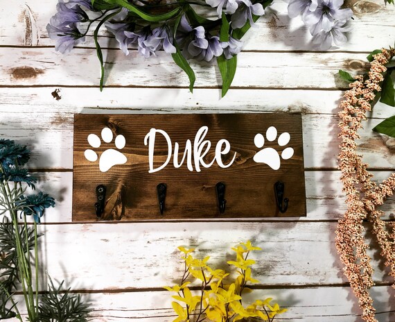 personalized leash holder