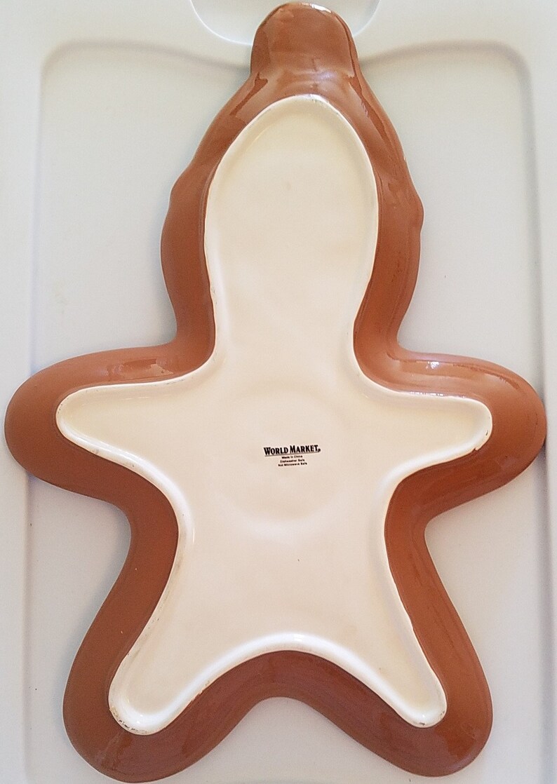 Gingerbread Man Dish Tray Cookie Candy Ceramic Etsy