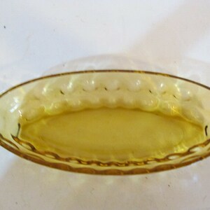 Vintage Oval Relish Dish Amber Gold