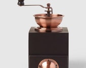 Vintage Style Copper Burr Coffee Grinder french coffee mill not vintage coffee mill not antique grinder wooden grinder burr grinder vintage