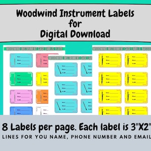 Woodwind Case labels/Tags