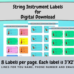 Caja de instrumentos de cuerda/etiqueta
