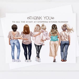 Personalised Thank you Card, Nursery Teachers Card, Thank you Nursery Teachers, Pre-School, Handmade Thank you card, Thank you Gift, 1789