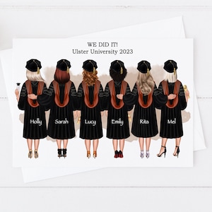 Grande carte de remise des diplômes pour femmes, dames, carte de félicitations We Did it, souvenir de remise des diplômes personnalisé fait main 467