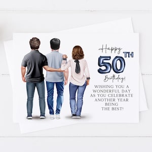 Personalisierte alles Gute zum Geburtstagkarte für Papa, Papa | Sohn |Tochter |Partner Handmade 40er 50er 60er 70er, alles Gute zum Geburtstag Vater Familie Andenken 1362