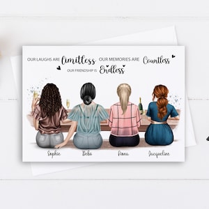 Vrouwen gepersonaliseerde beste vriend verjaardagskaart, grote Happy Birthday Card, lacht zijn grenzeloos, familiekaart, 28e 30e 40e 50e 60e 607