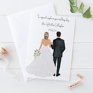Personalised Wedding Day Card |  Special Couple, Happy Wedding Day | Large customisable wedding card | Congratulations Mr and Mrs  1221