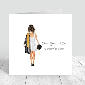 Graduation Handmade Card For Women | Personalised | Congratulations Graduation Gifts CUSTOMISE HAIR