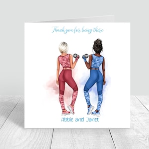Biglietto d'auguri personalizzato per donne Biglietto di ringraziamento per essere lì - biglietto di ringraziamento Migliore amica sorella Cugina amica mamma 192
