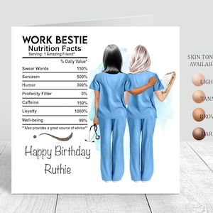 パーソナライズされた職場の親友の誕生日カード、同僚の誕生日カード、女性の誕生日カード、彼女へのギフト、パーソナライズされた誕生日カード 930