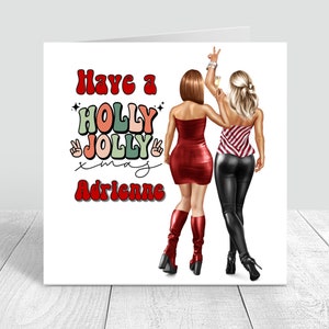 Buon Natale Sorella/Migliore Amica Biglietto di Natale Personalizzato Biglietto per Abito da Festa di Natale Sorelle/Amici/Bestie Regali di Natale 274
