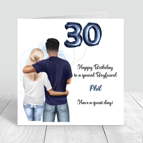 Personalised Birthday Card Men & Women Handmade Card Brother / Sister / Boyfriend / Partner/ Fiancé 30th 40th 50th Unique Birthday Card 505