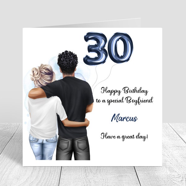 Personalised Birthday Card Men & Women Handmade Card Brother / Sister / Boyfriend / Partner/ Fiancé 30th 40th 50th Unique Birthday Card 391