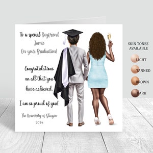 Carte personnalisée de remise des diplômes pour petit ami Carte faite main Félicitations, bravo, vous avez réussi carte de remise des diplômes Diplôme universitaire 913