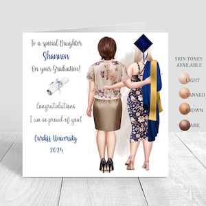 Carte de remise de diplôme personnalisée pour femme, carte faite main Félicitations Bravo, vous avez réussi carte de remise de diplôme pour elle Cadeaux de remise de diplôme 1054