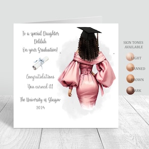 Carte de remise de diplôme personnalisée pour femme, carte faite main Félicitations Bravo, vous avez réussi carte de remise de diplôme pour elle Cadeaux de remise de diplôme 1053