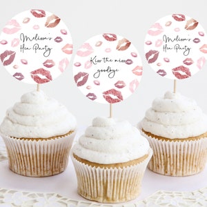 Personalisierte Hen Party Toppers Kuss die Fräulein Auf Wiedersehen Party Decor Braut, um Partydekorationen, Geburtstagspartydekor, Braut zu sein 35