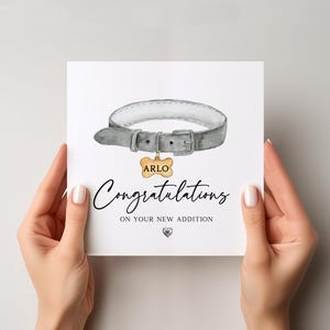 Personalised  New Puppy Card, New Addition, New Puppy Card, Personalised New Dog Card, Congratulations New Pet Card, New Dog Card, 1780