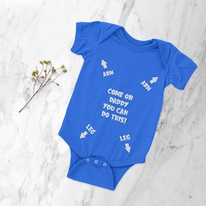 Funny Daddy you can do this Baby Vest bodysuit Humour new baby gift baby boy blue